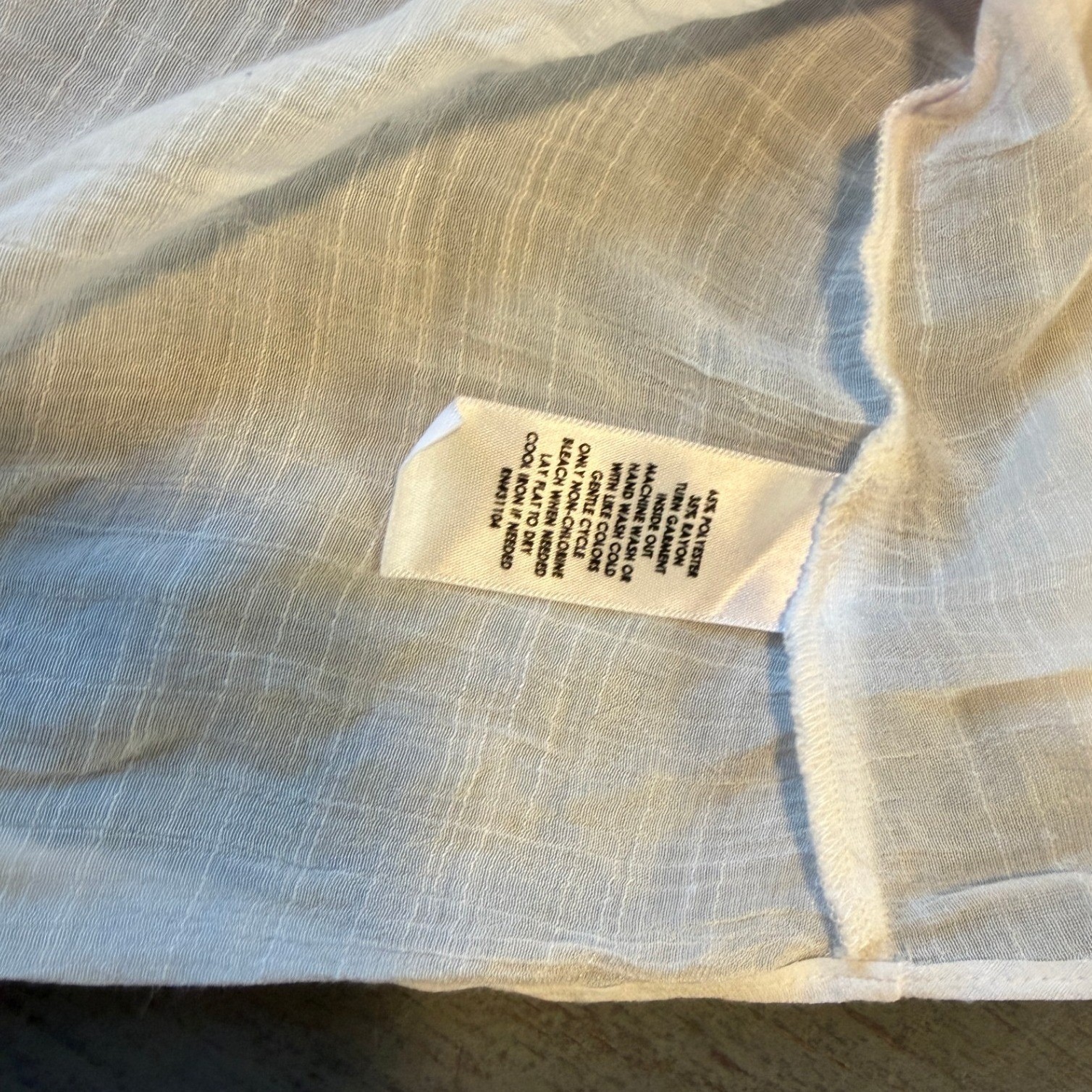 New Directions Pink White Striped Ombre Gauze Button Up Blouse Top Womens Medium