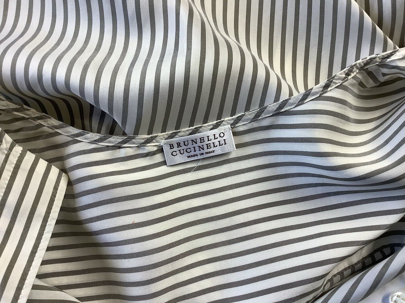 Brunello Cucinelli Striped Button-up Top