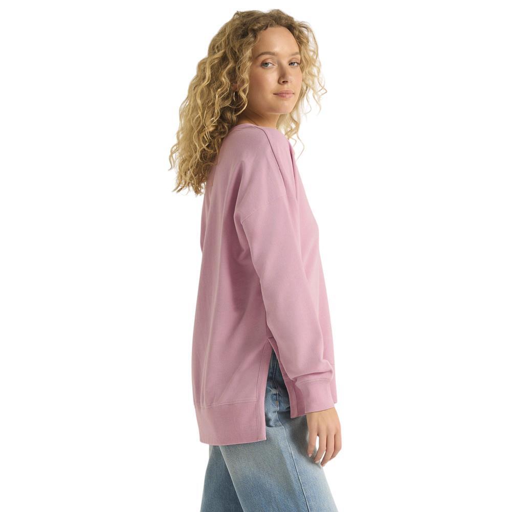 Z Supply Modern V-Neck Weekender Long Sleeve Top – Sunset Mauve Pink