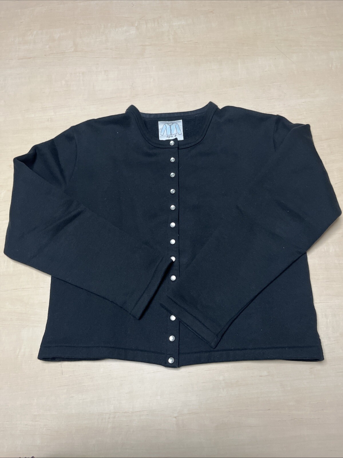 agnes b. Snap Button Cardigan Woman’s Black size 1 or イ＝S