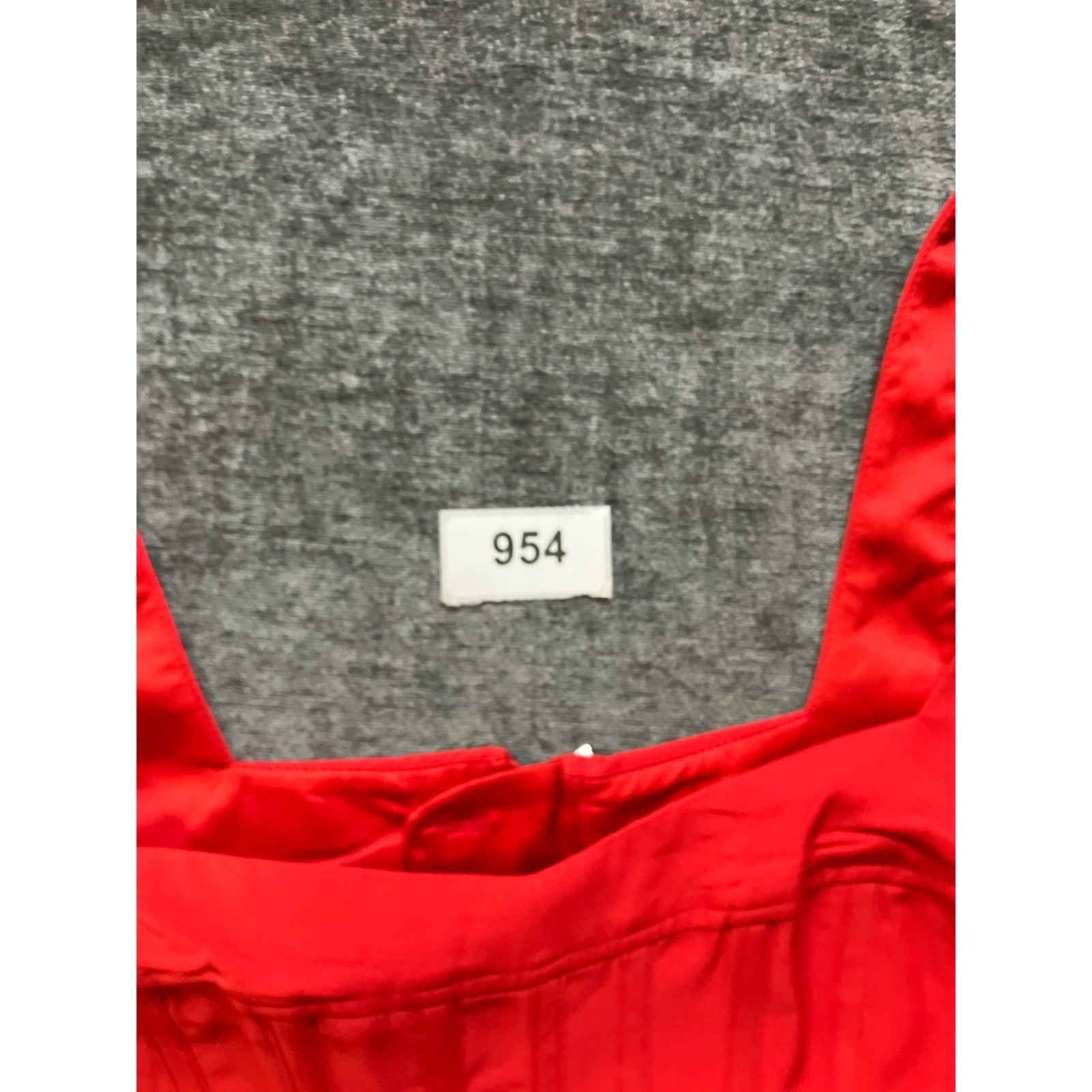 Bardot Crop Top Womens 6 Red Fitted Lined Wide Straps Stretch Square Neck Corset