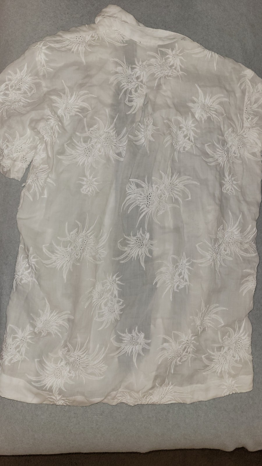 rag & bone New York Women’s Woven Floral White Collared Embroidered Shirt S