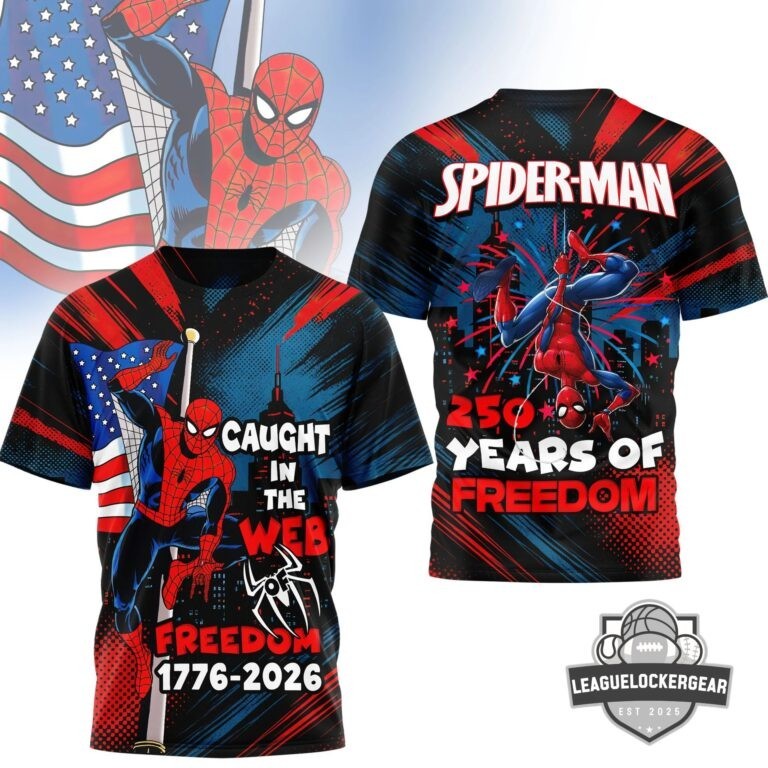 Spider-Man 250 Years of Freedom 1776-2026 T-Shirt Gift For Fans
