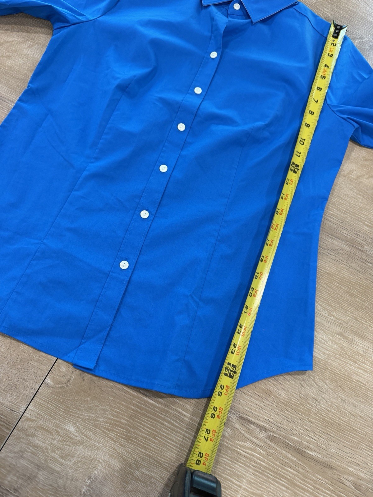 Hinson Wu Royal Blue Shirt Button Up Classic Size 8 NWOT Preppy