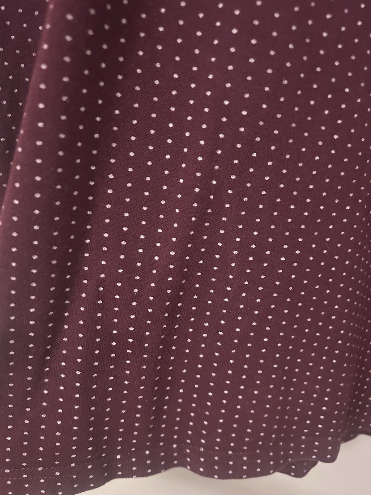 DENIM & FLOWER RICKY SINGH Slim Polo Burgundy White Poka Dot M Golf