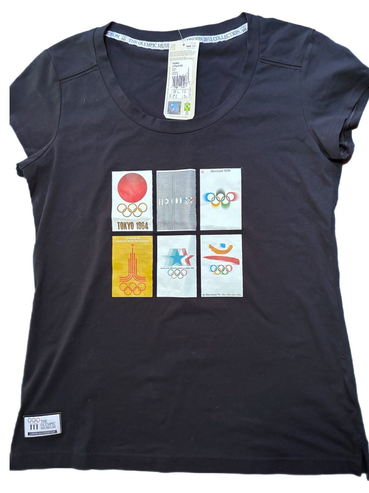 The Olympic Museum London 2012 TShirt Black Size GB 18/USA L Historic Collection