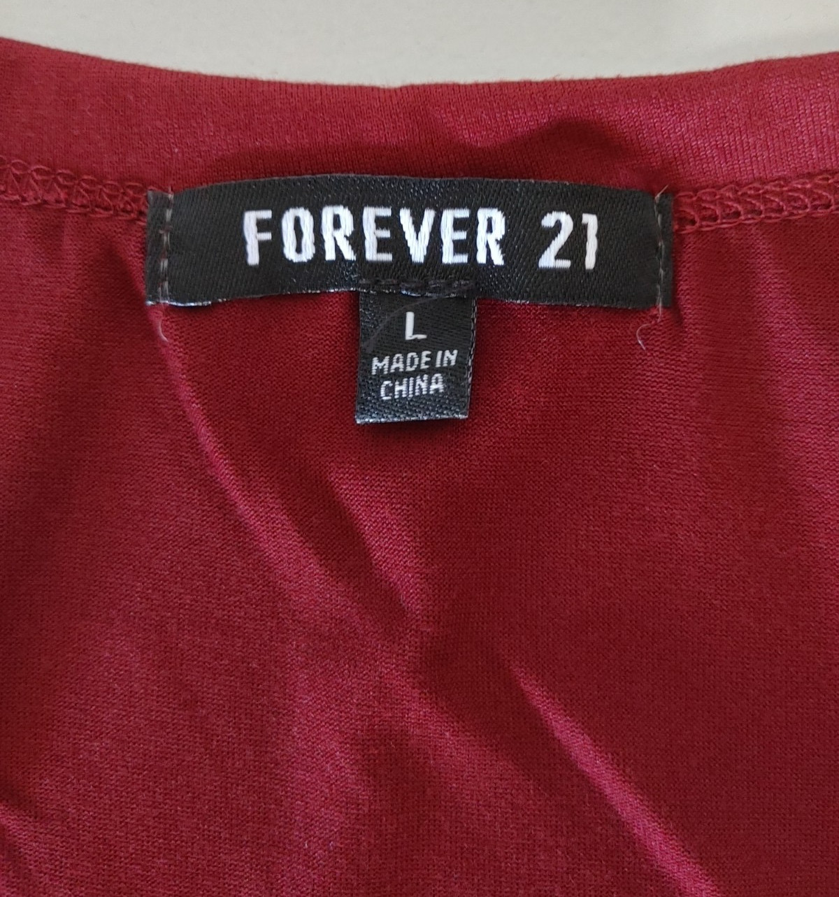 Forever 21 Women’s Short Sleeve Scoop Neck Fitted Top