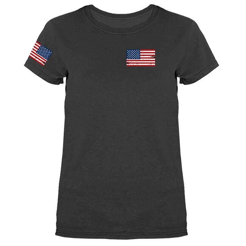 US Flag Crest USA American Pride Patriotic Women’s T-shirt