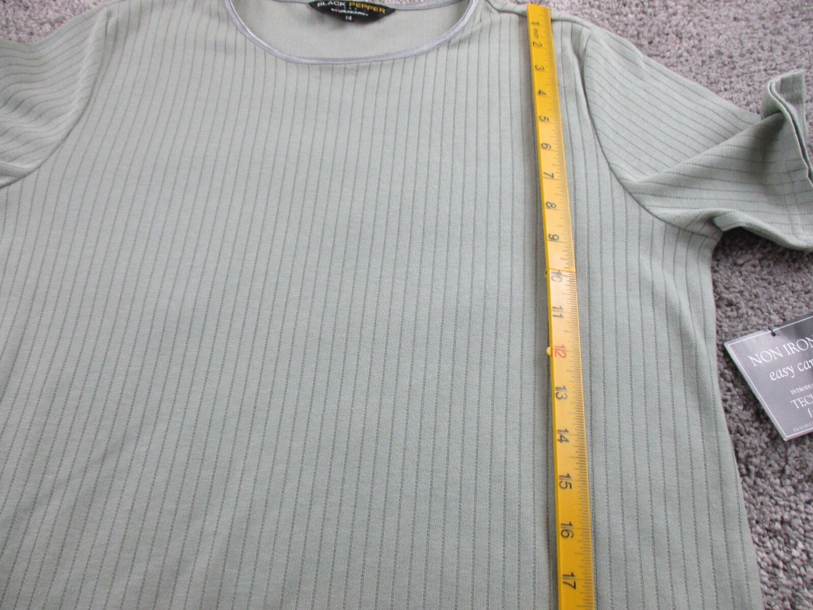 Black Pepper T Shirt/Top 14 Round Neck Short Sleeve Easy Care Stretch New