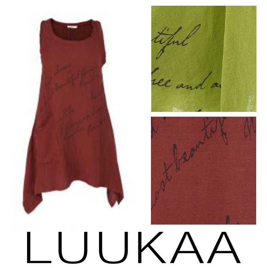 LUUKAA Linen Gauze A5010 Lagenlook BUTTERFLY TUNIC TOP (sizes S – 3XL) 3 COLORS