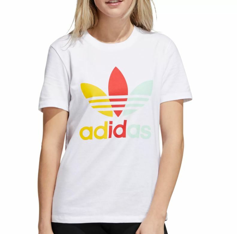 NEW WOMENS ADIDAS ORIGINALS HER STUDIO TREFOIL TEE SHIRT ~ SIZE MEDIUM #HC1803