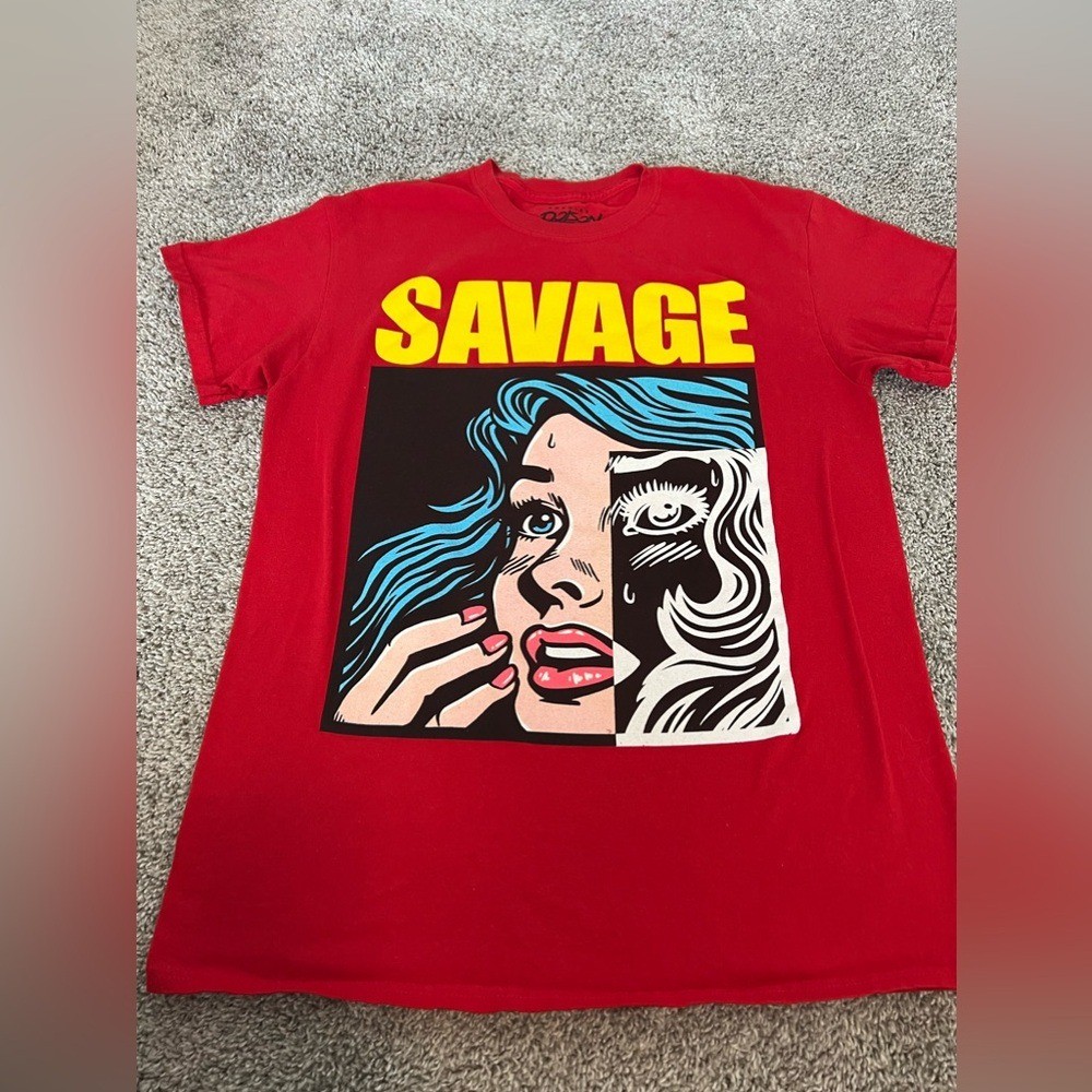 Pop Art Popular Poison savage 100% cotton T-shirt Medium Comic Graphic Tee