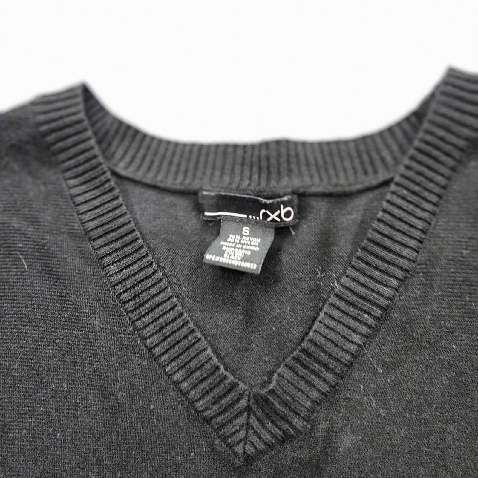RXB Women’s Small Black V-neck long sleeves with Elbow Buttons