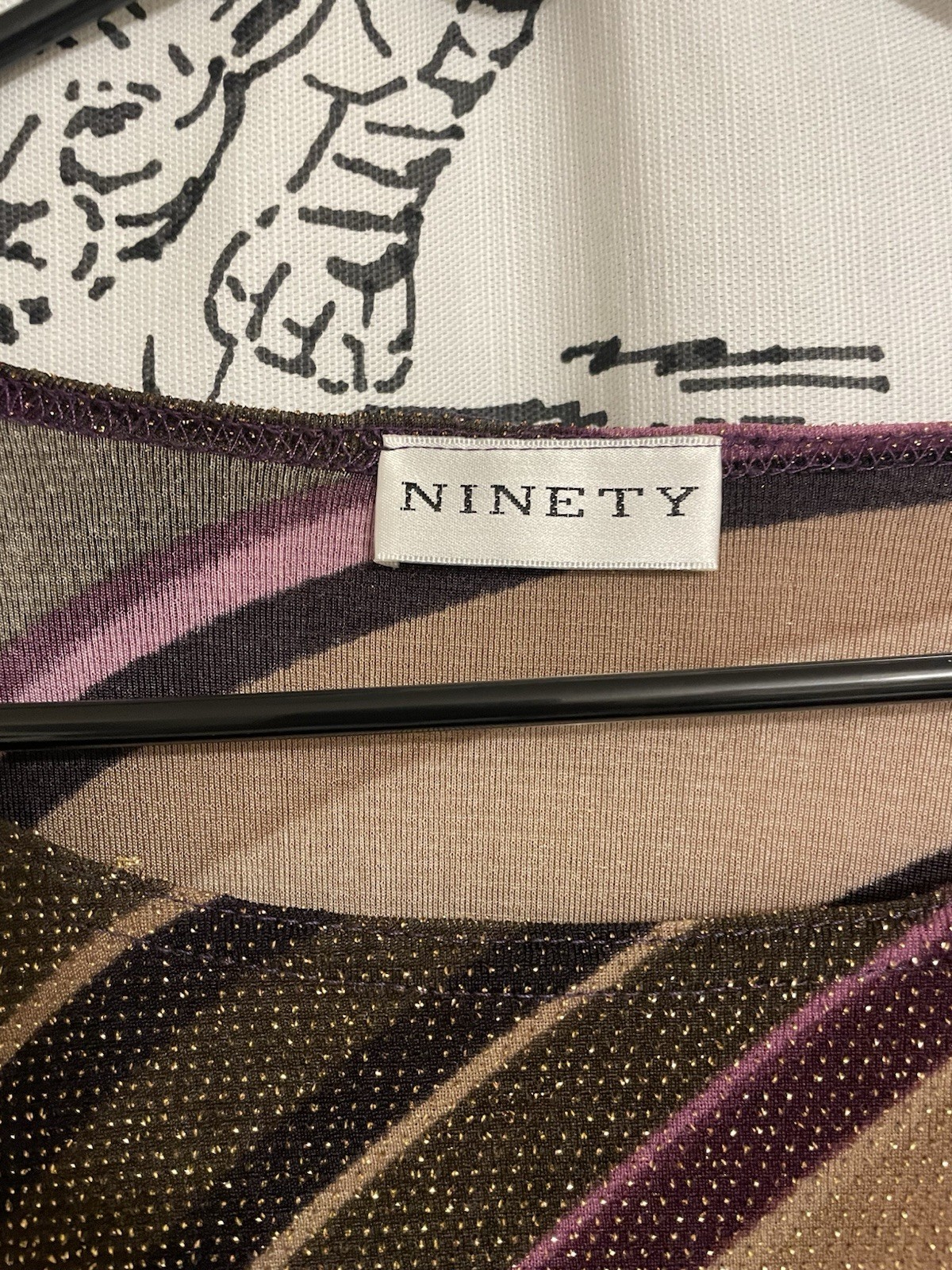 NINETY Metallic Geometric glitter y2k fairy whimsigoth top