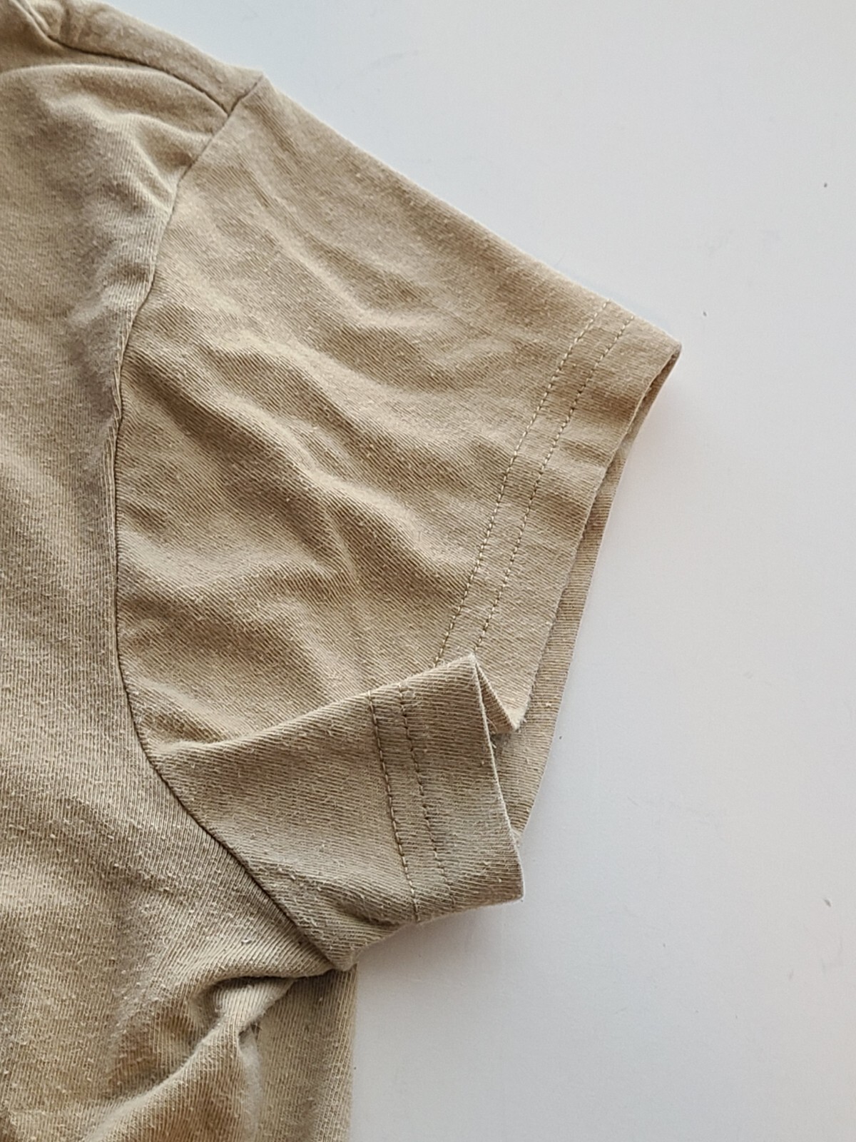 Aveto Juniors Casual T Shirt Short Sleeve Light Tan Size L