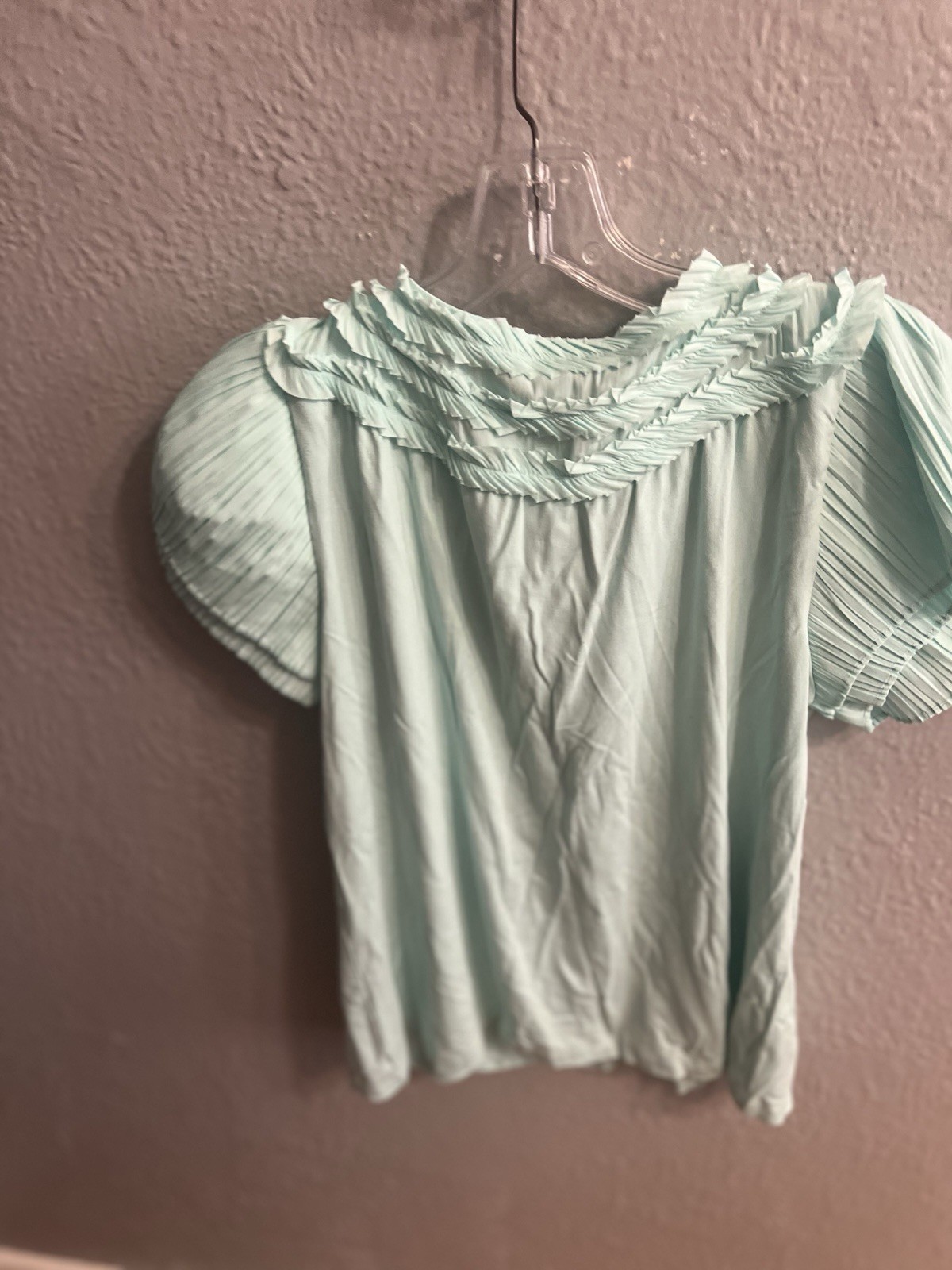 Chico’s Teal Short Sleeve Pullover Top Women’s Size 0
