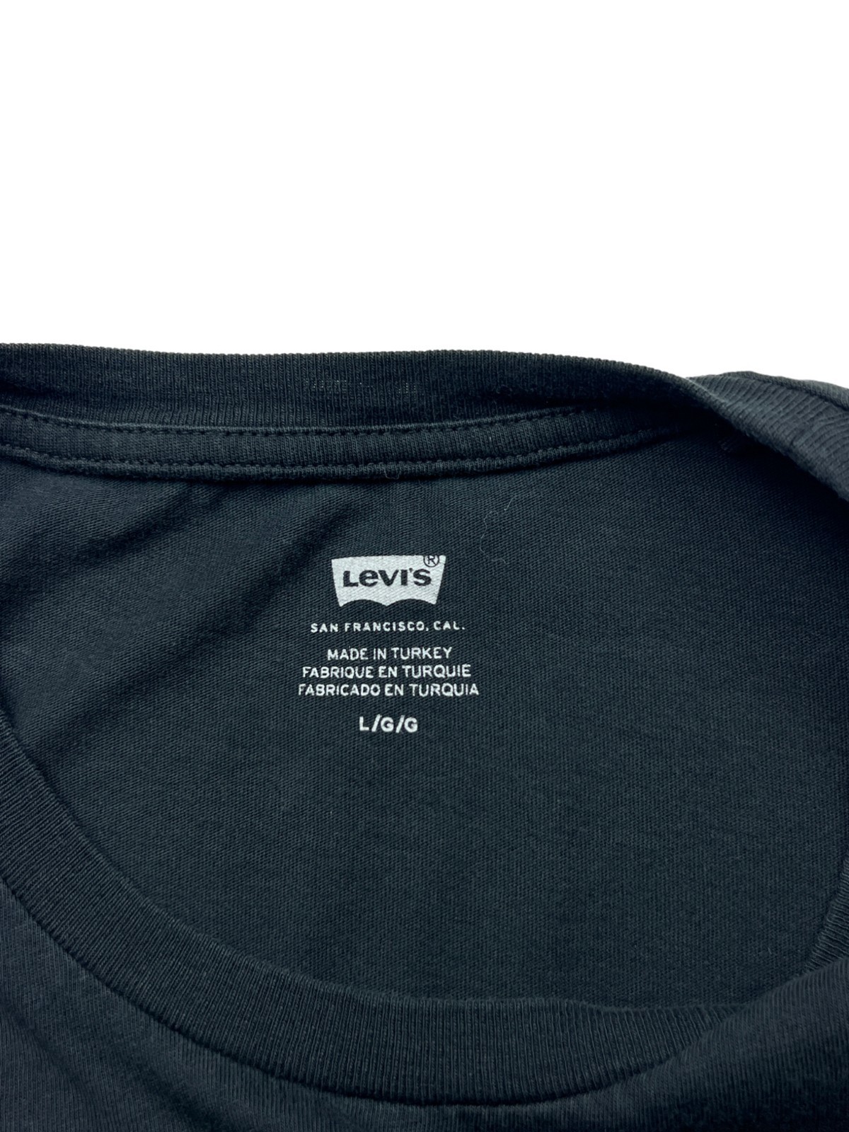 Levi’s Damen Basic T-Shirt Rundhals Kurzarm Schwarz Größe L