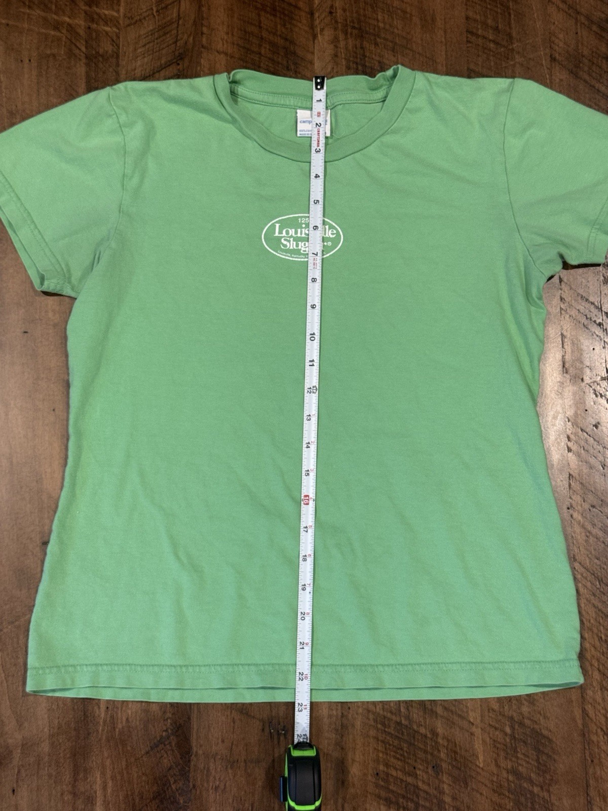 Vintage Style Louisville Slugger Baseball T Shirt Womens Size M Green Graphic