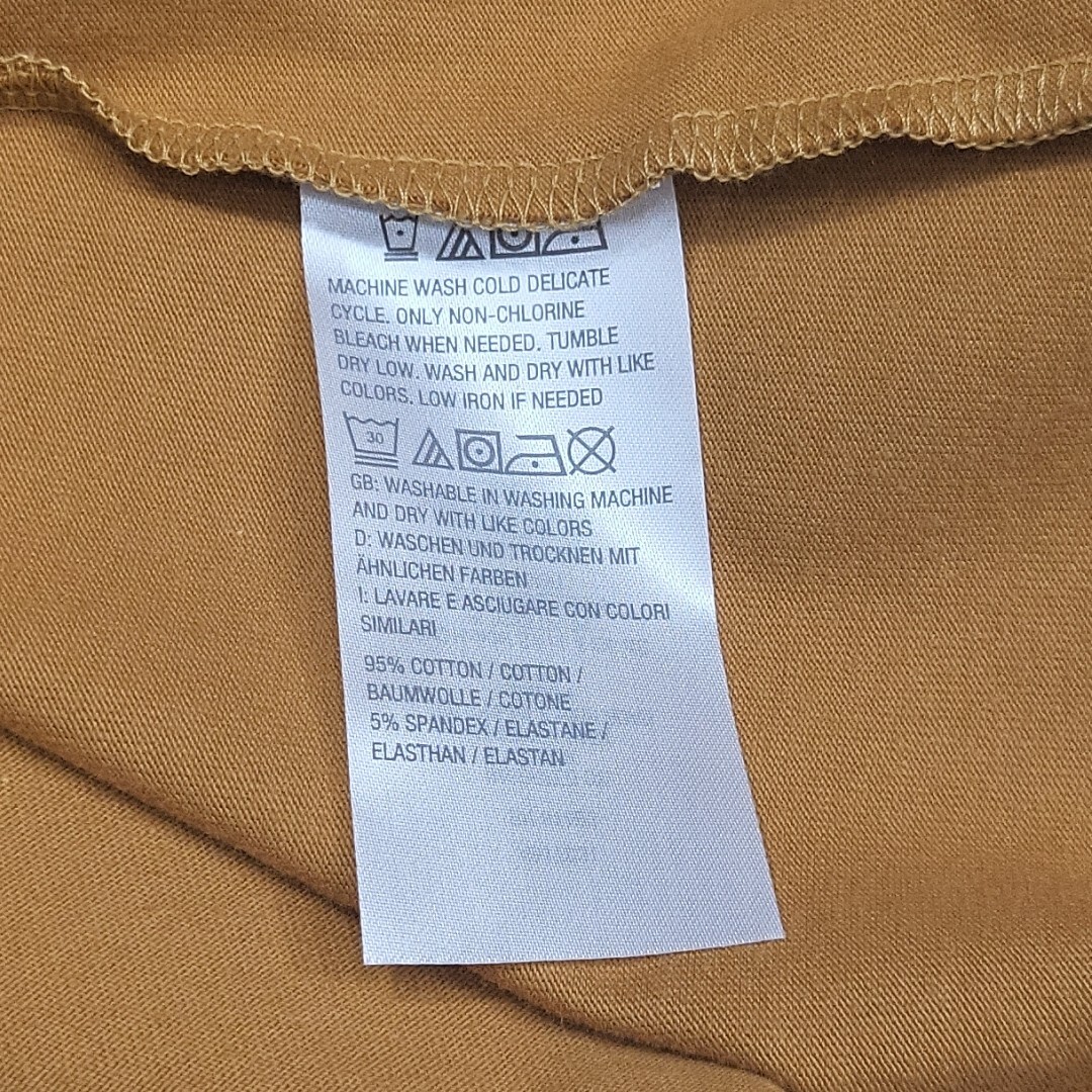 Denim Co Dressy Perfect Jersey Trendy Top Medium Sz Butterscotch Tee Shirt