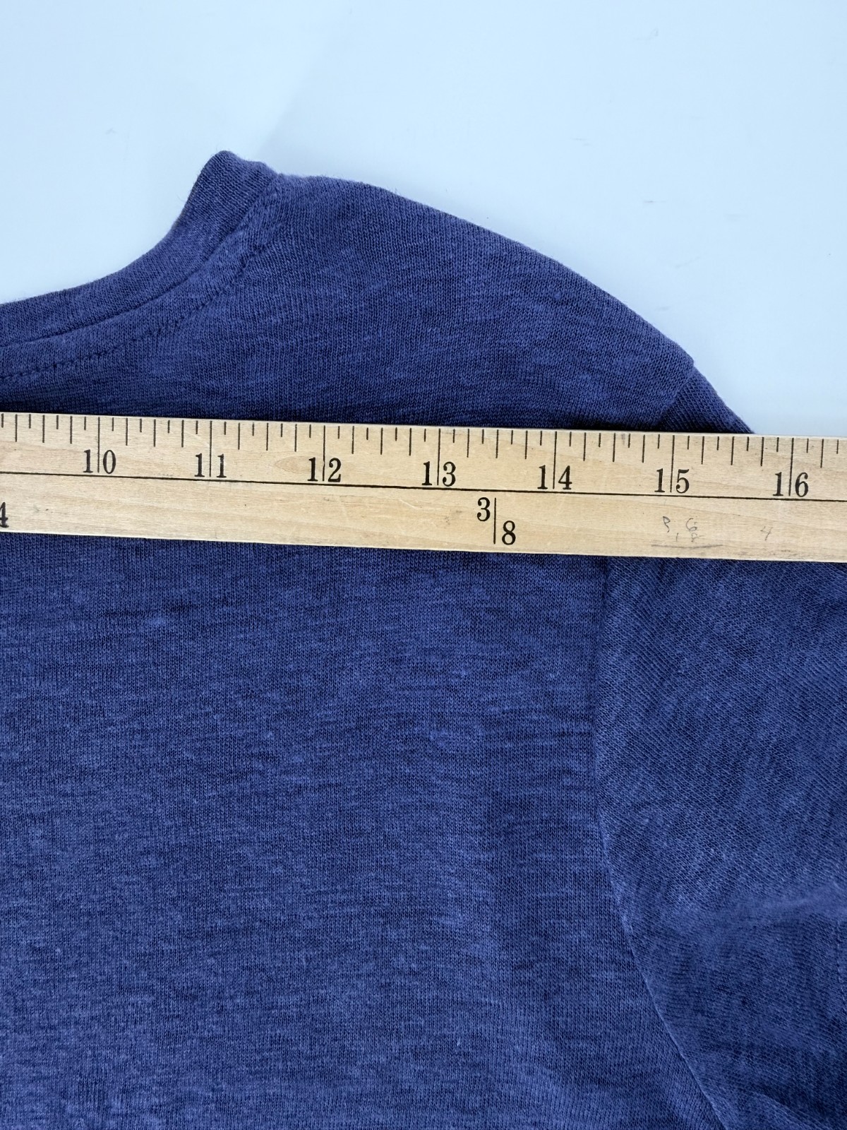 Sigrid Olsen Linen Tee Womens Large Purple V Neck T Shirt Lightweight Knit Top