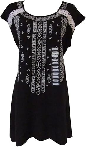 RXB Women’s Black & White Sleeveless Shark Bite Top – Size L – NWT