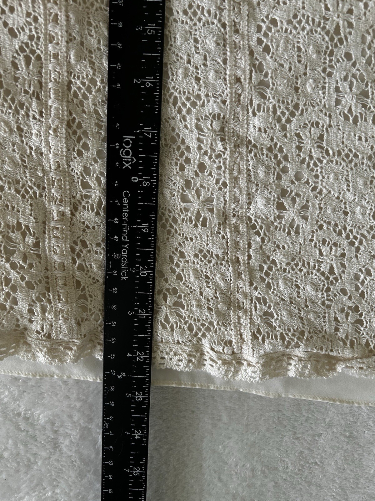 Ann Taylor Ivory Lace Top Sleeveless Empires Waist Silk Ribbon Accent Size 10