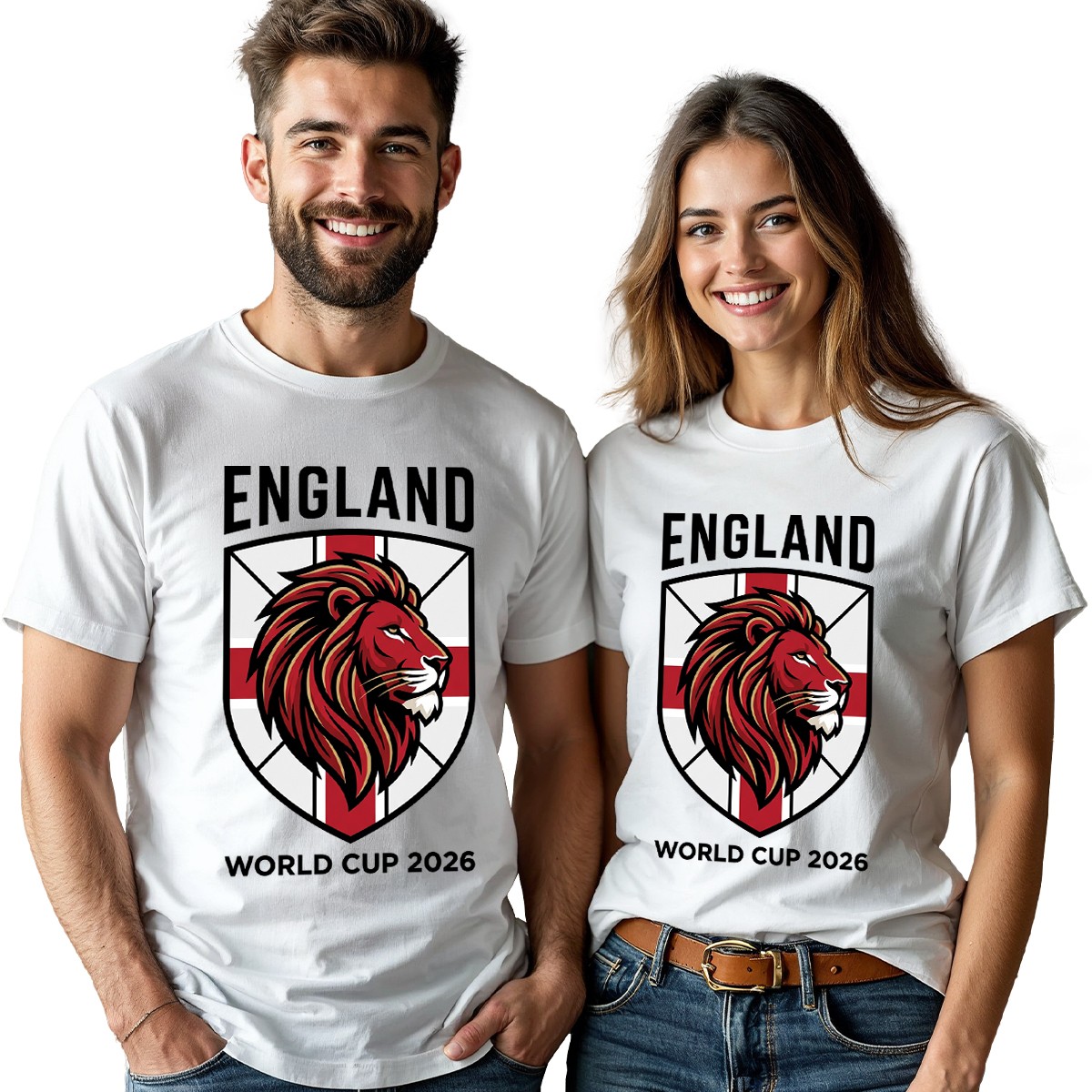 England Country Pride Couple T Shirts Football Coming Home Soccer