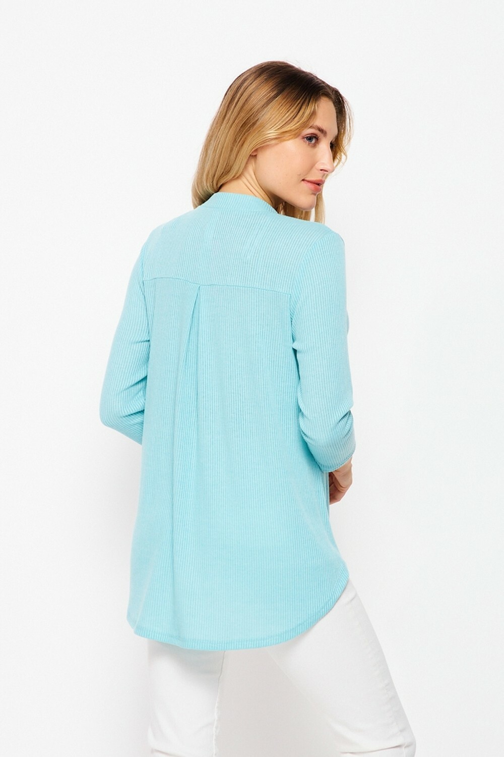 HoneyMe Womens V-Neck 3/4 Quarter Sleeve Top