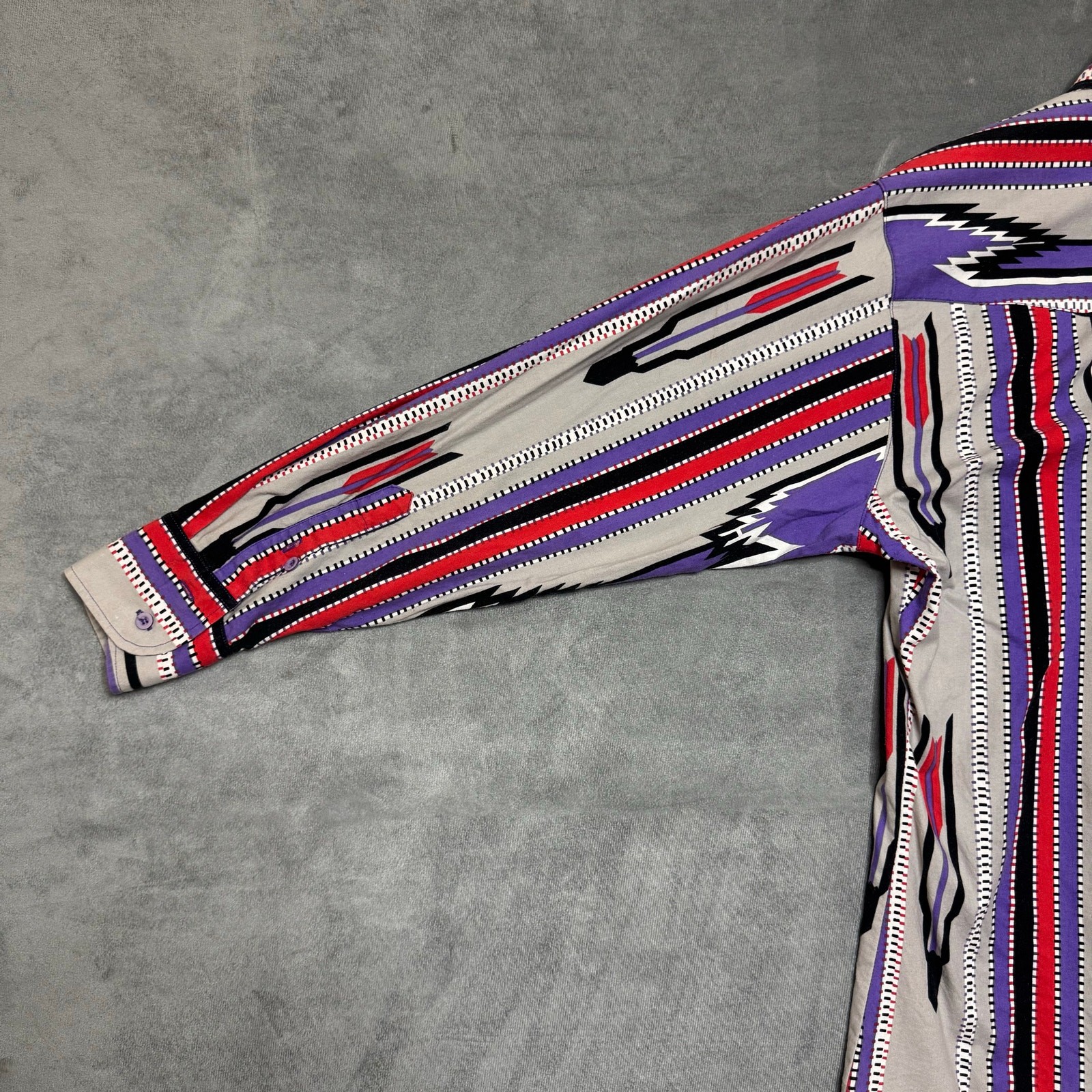 Vtg Wrangler 90’s Tribal Aztec Pattern Medium Native Western Shirt Buttondown