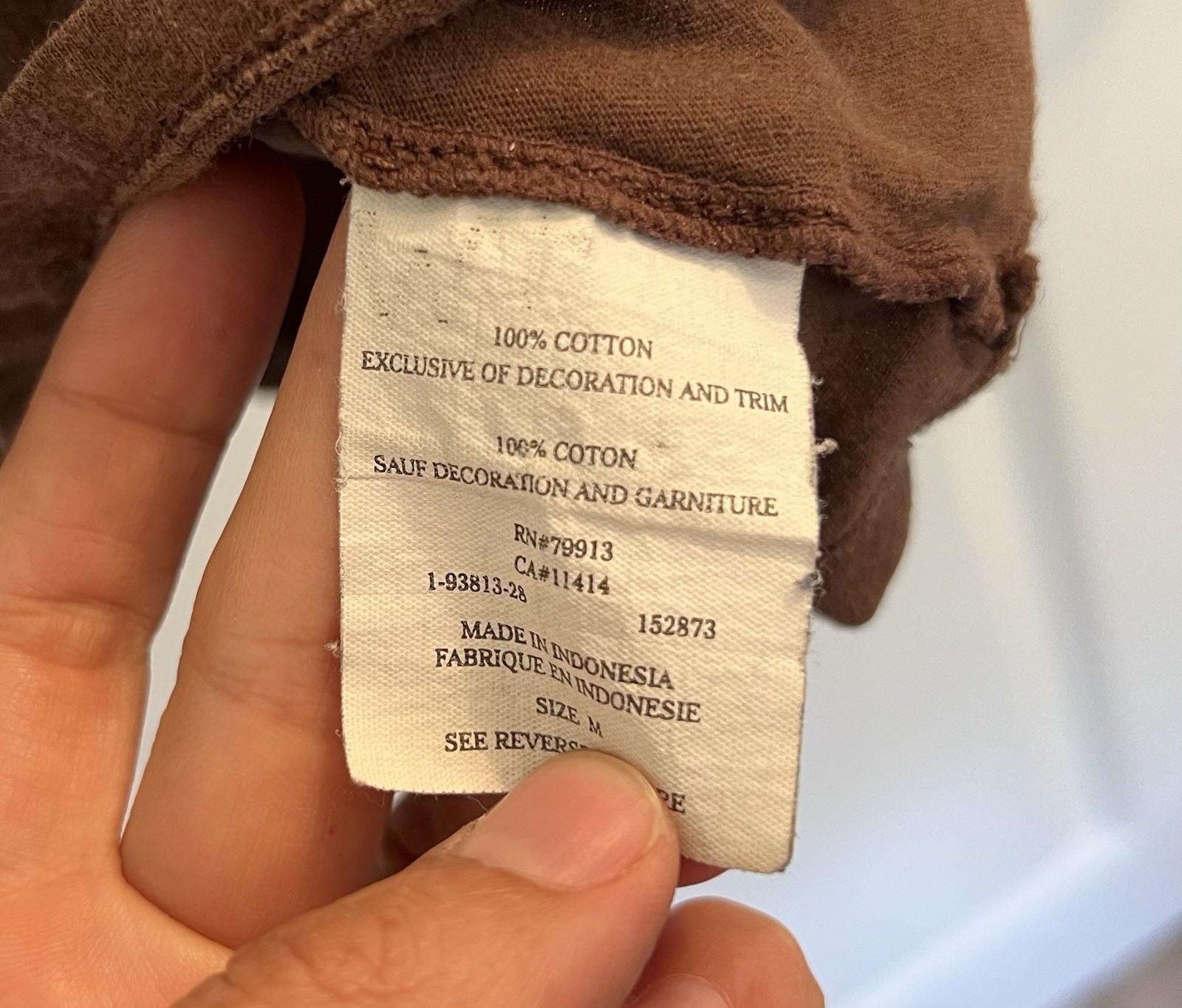 Motherhood Maternity Size Medium Brown 100% Cotton Sleeveless Tank Top V-Neck