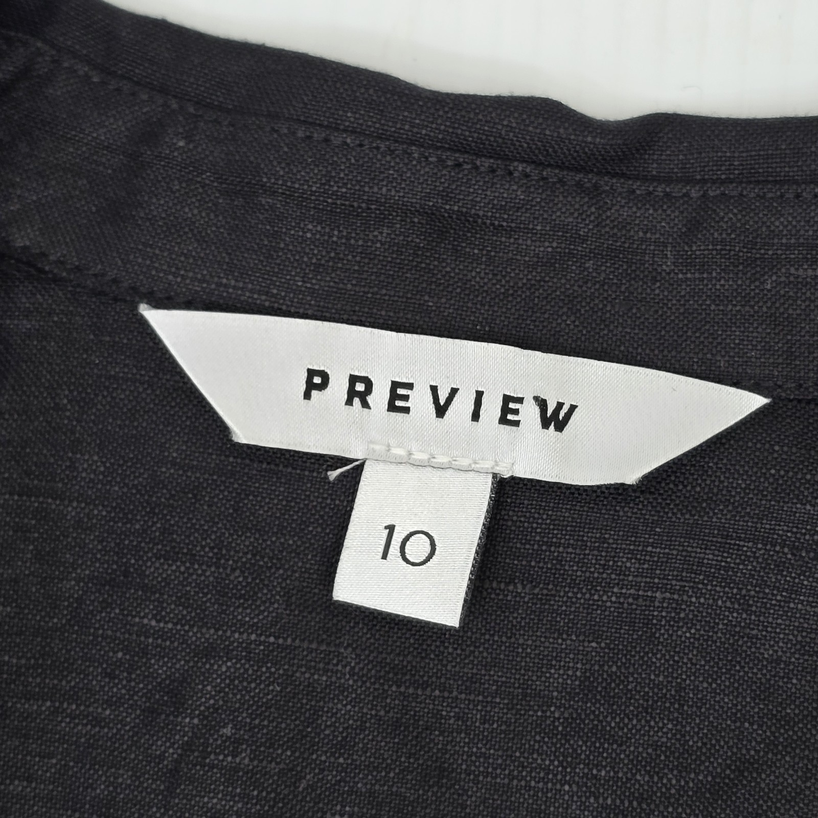 Preview Target Top Linen Viscose Blend Size 10 Long Sleeve Gold Tone Buttons