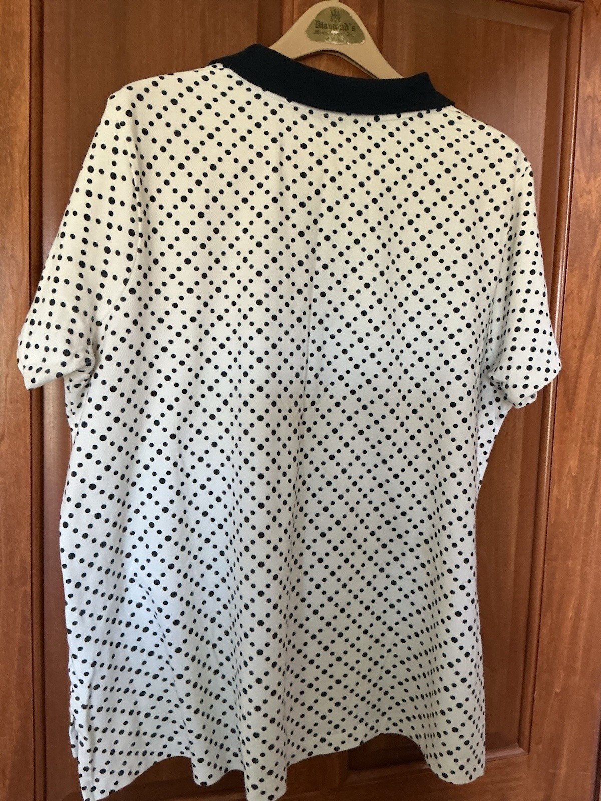 Lands End, Polka Dot Shirt, 16-18W, Excellent Condition, Navy And White