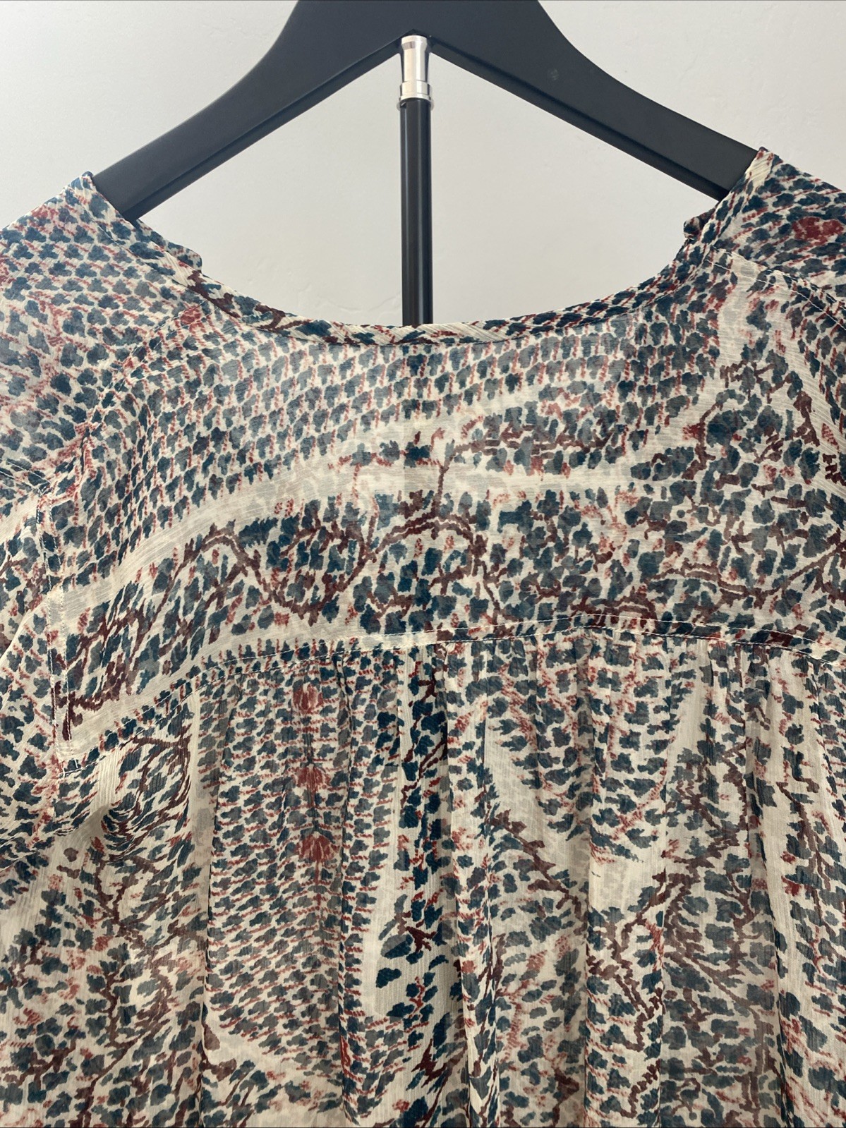 Isabel Marant Etoile Women’s Floral Printed Cotton Blouse Tunic Top Chic M 38 F