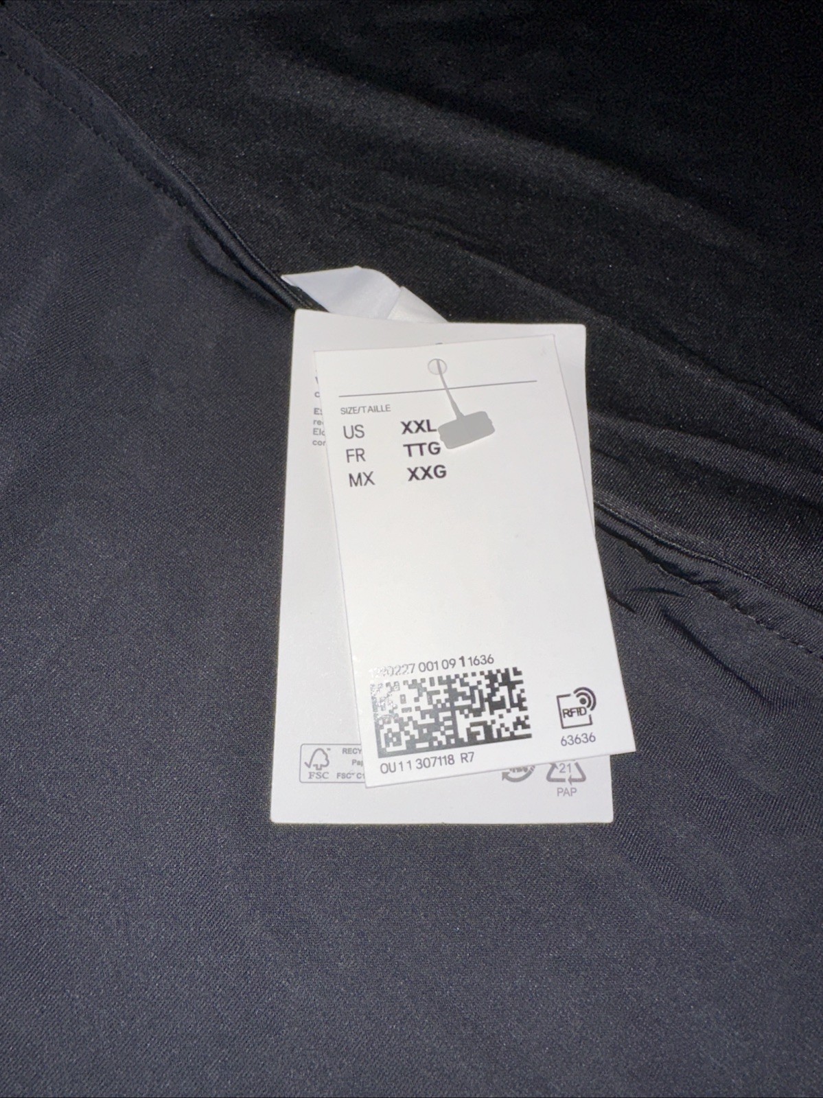 NWT H&M black asymmetrical top, single wide shoulder strap, fitted XXL
