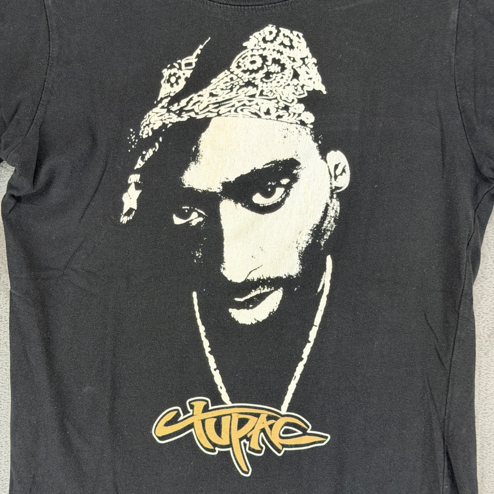 Tupac Shakur 2006 Vintage Graphic T-Shirt Black Womens Large Amaru AWA Hip Hop