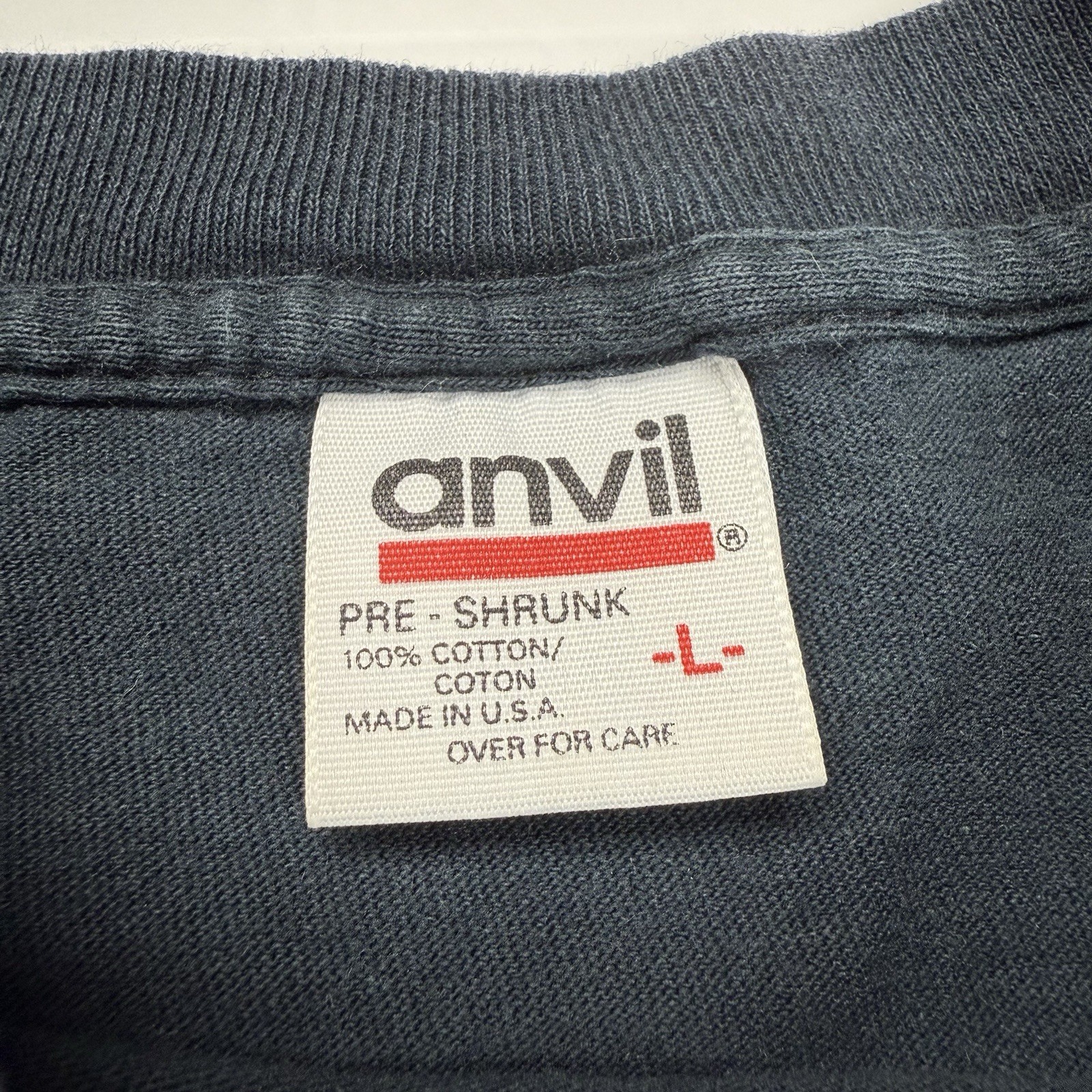 Vtg Anvil Snowmobile Flame Logo Montague Inn NY Womens Cropped Shirt L Black USA