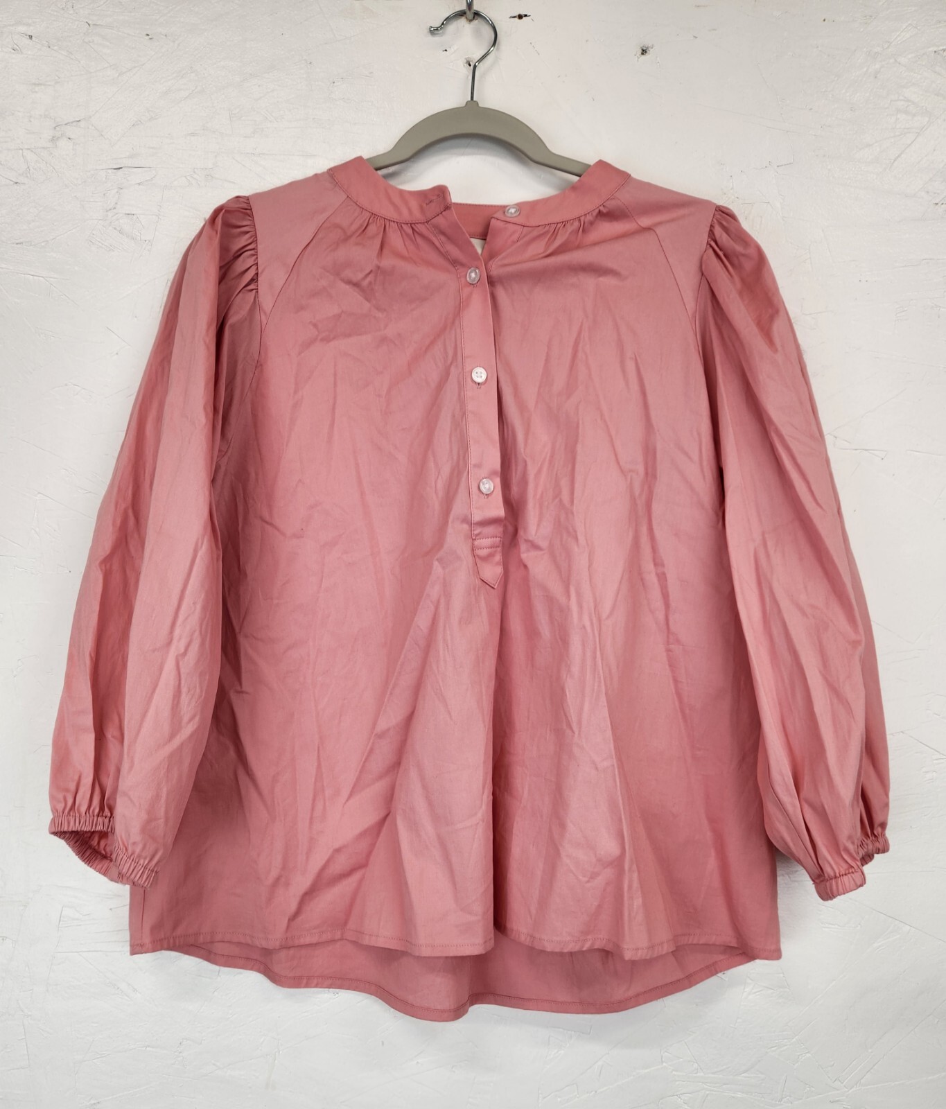 A New Day Women’s Size S Long Sleeve Button Down Blouse – Pink