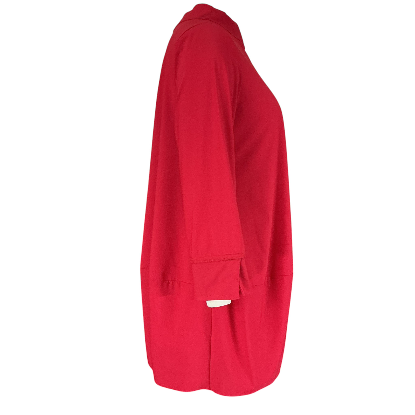 IC Collection Lantern Balloon Top Stand Collar XL Red Boat Neck 3/4 Sleeve USA