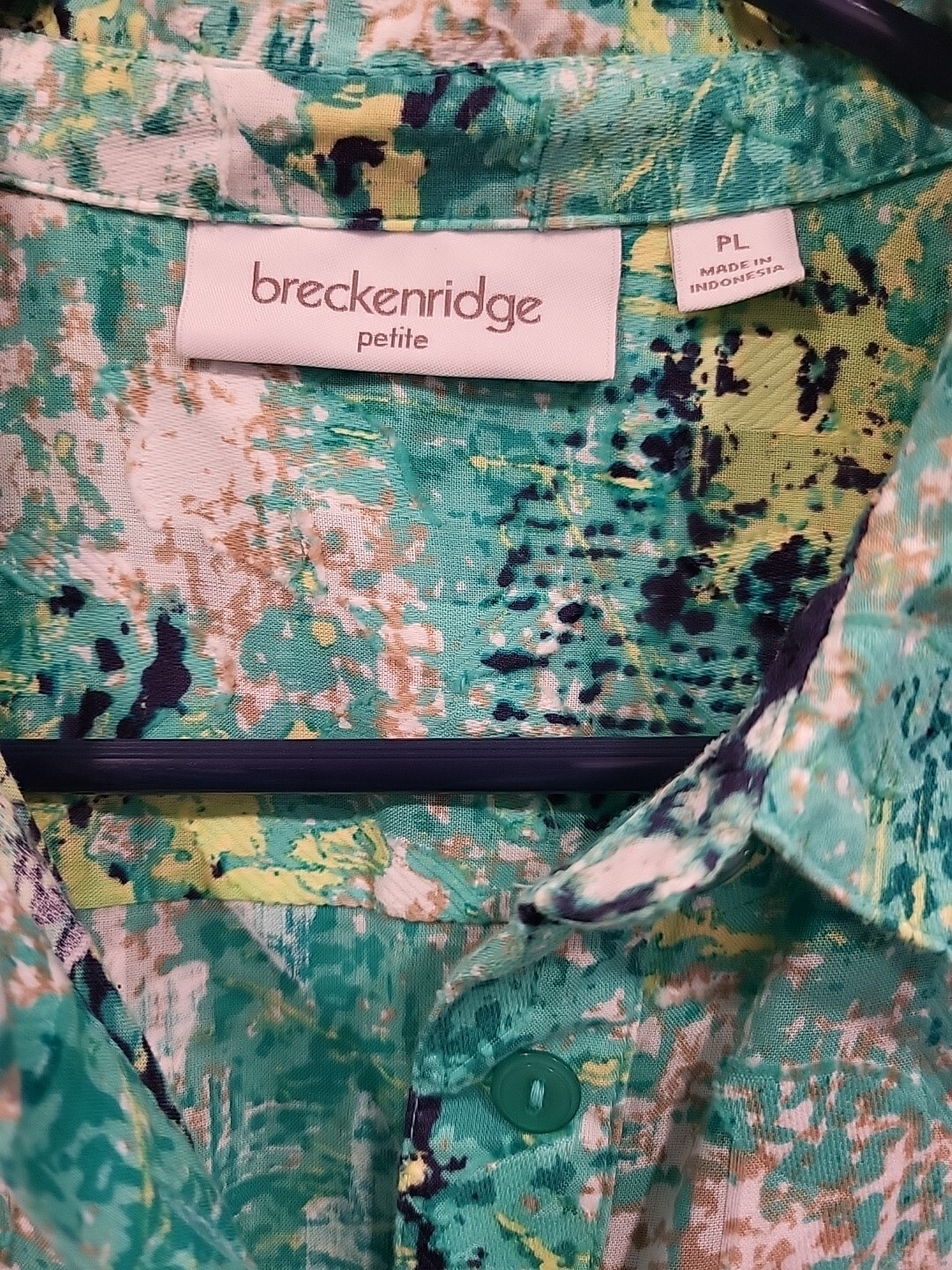 Breckenridge Womesn PL 3/4 Sleeves Multicolor