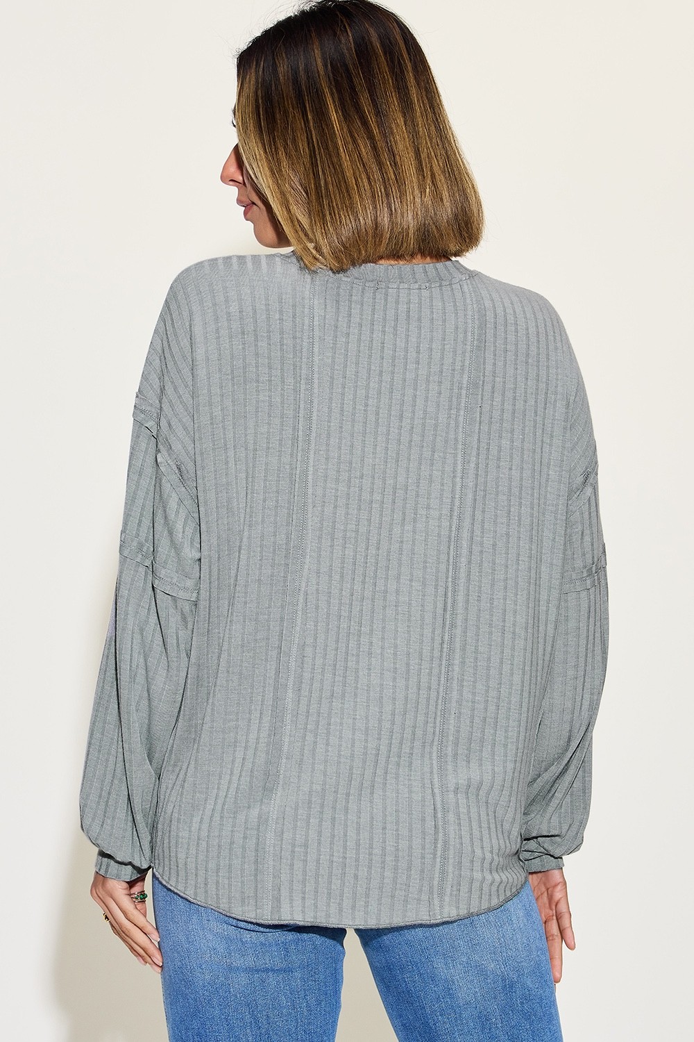 Trendy Ribbed Oversized Tunic Top Available In Multiple Colors& Full Sizes S-3XL