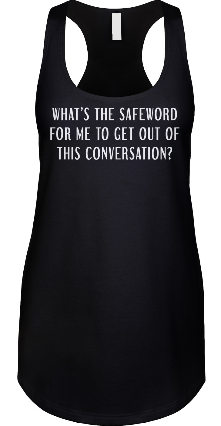 Safeword Joke Mabel Mora Quote OMITB Only Murders Statement Funny Racerback Tank
