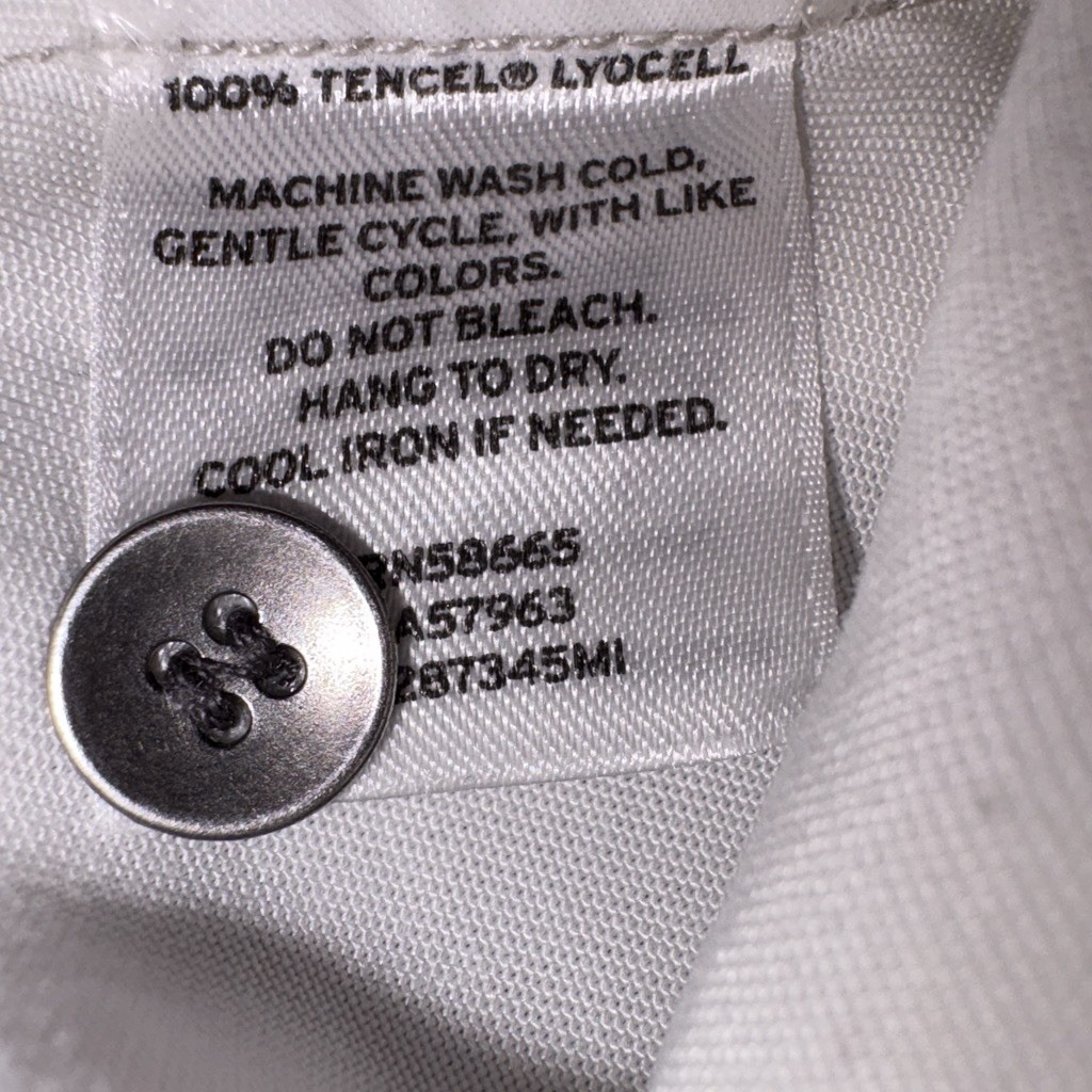 Halogen Womens Shirt XS indie Ivory Tencel Western Snap Utility Safari Minimalis