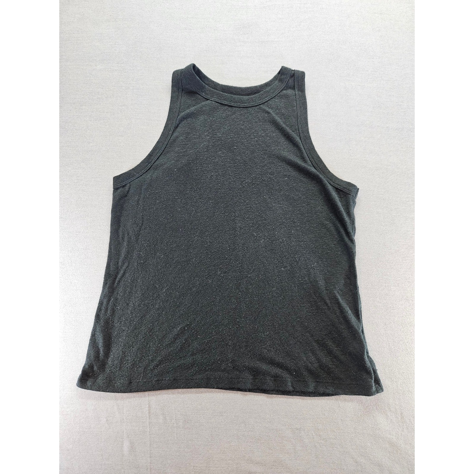 A New Day Womens High Neck Tank Top Charcoal Gray Heather Racerback Medium