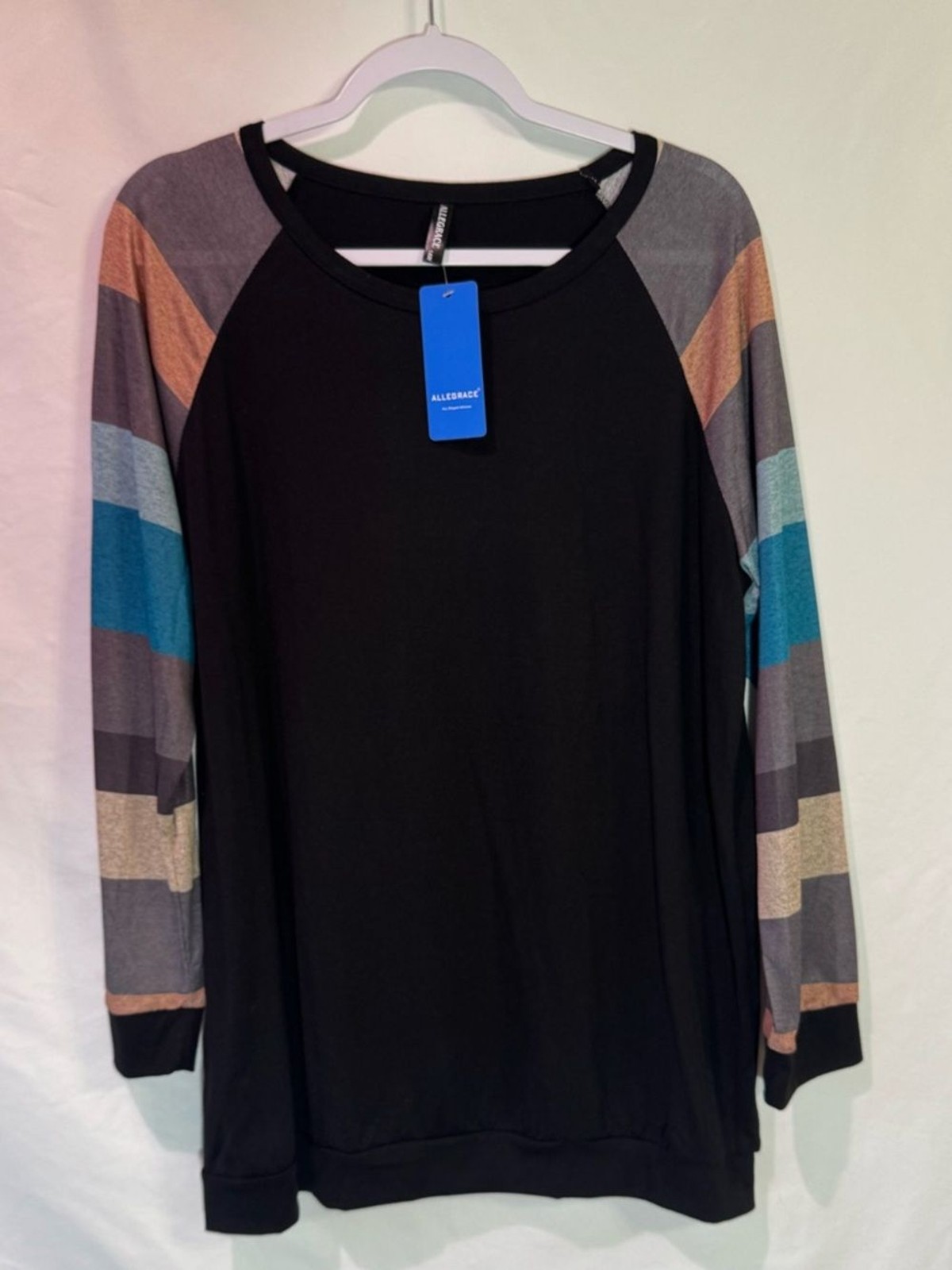 Allegrace Black Longsleeve with Stripes