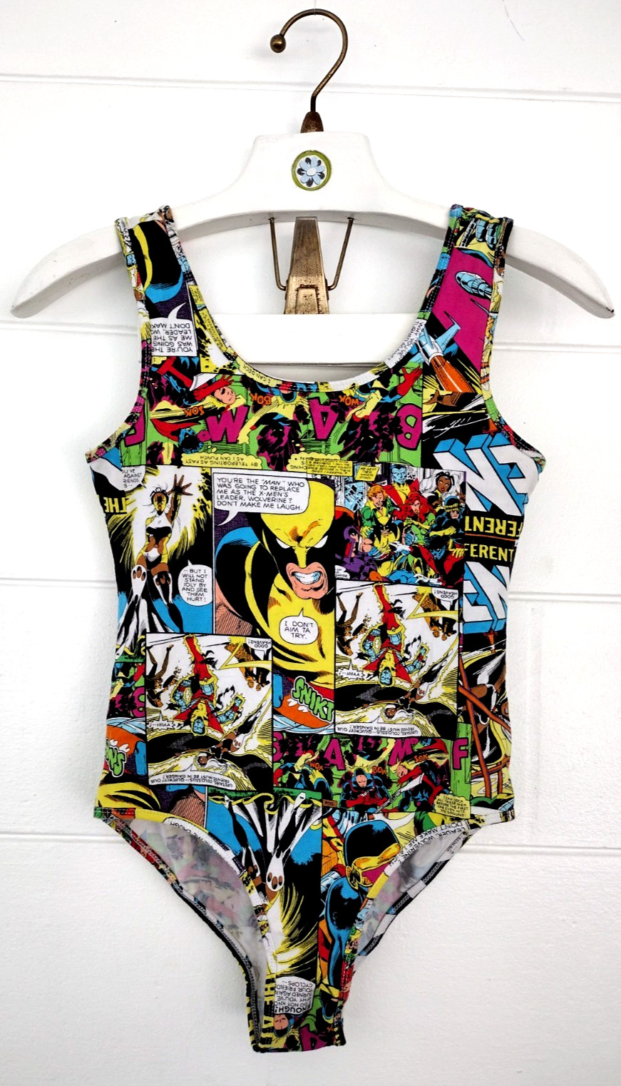 Marvel Comics Women One-Piece Tank Style Body Suit Size M Multi Color