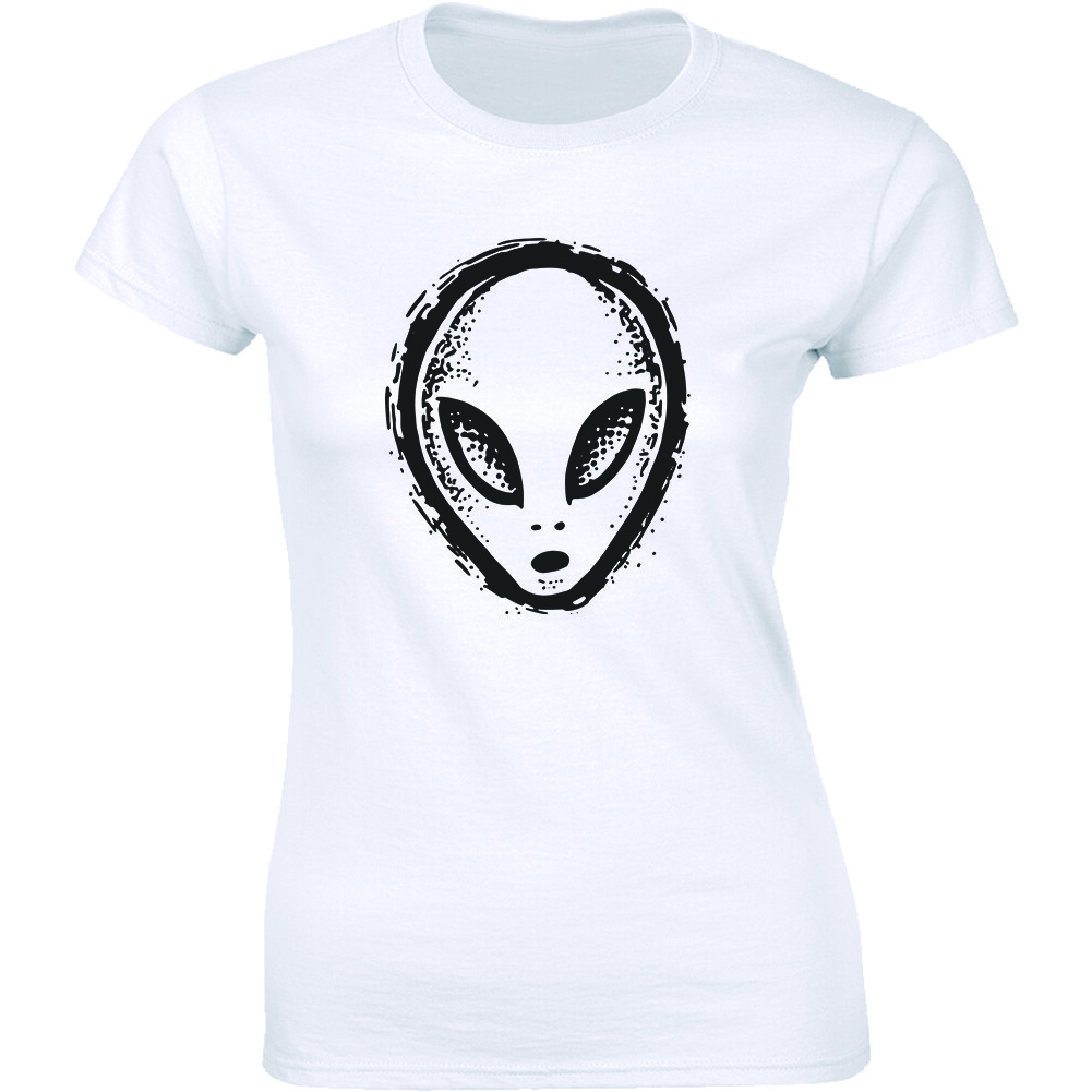 Alien Head Symbol UFO Logo Tee Area 51 Ancient Graphic Space Galaxy T-Shirt