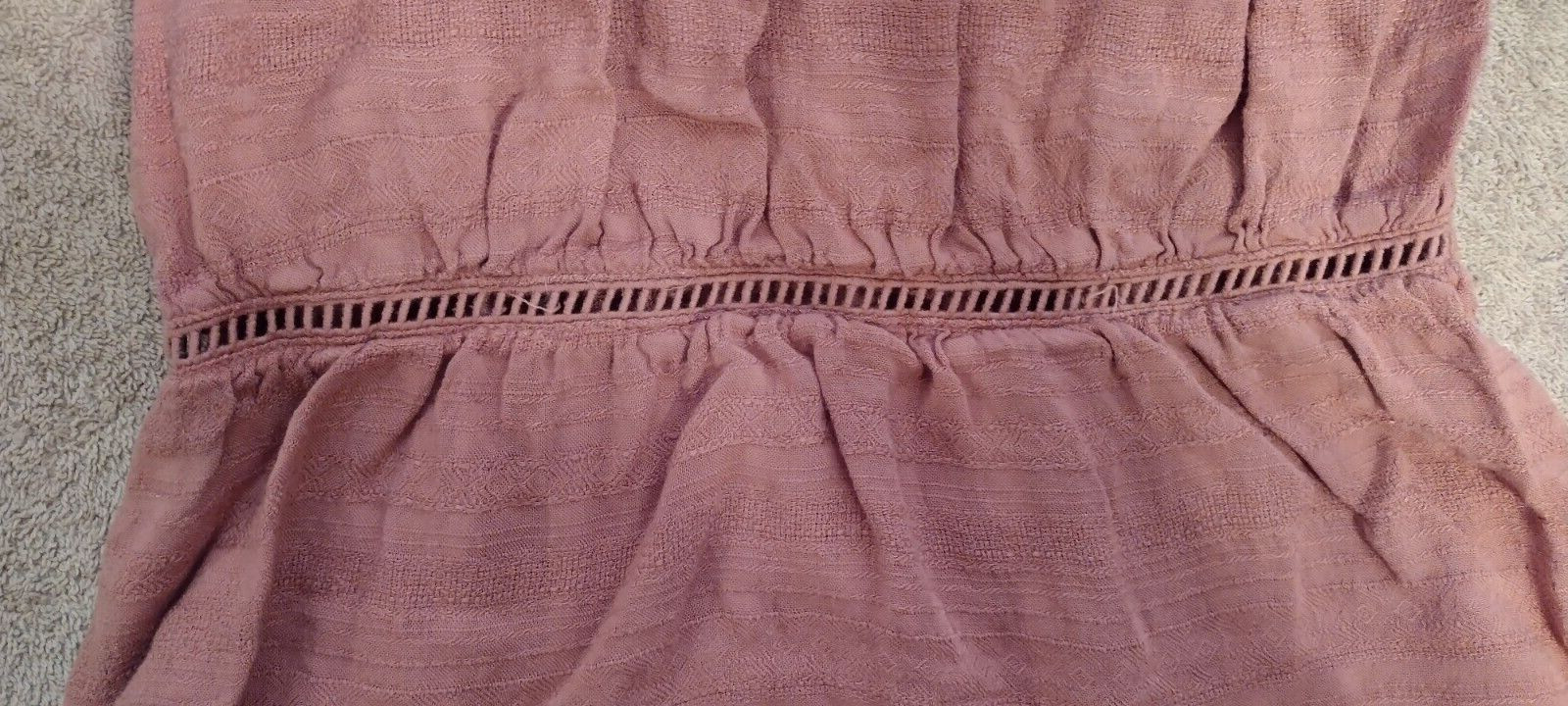Eyeshadow Tank Top Size Small Rose Pink Adjustable Spaghetti Strap Rayon Boho