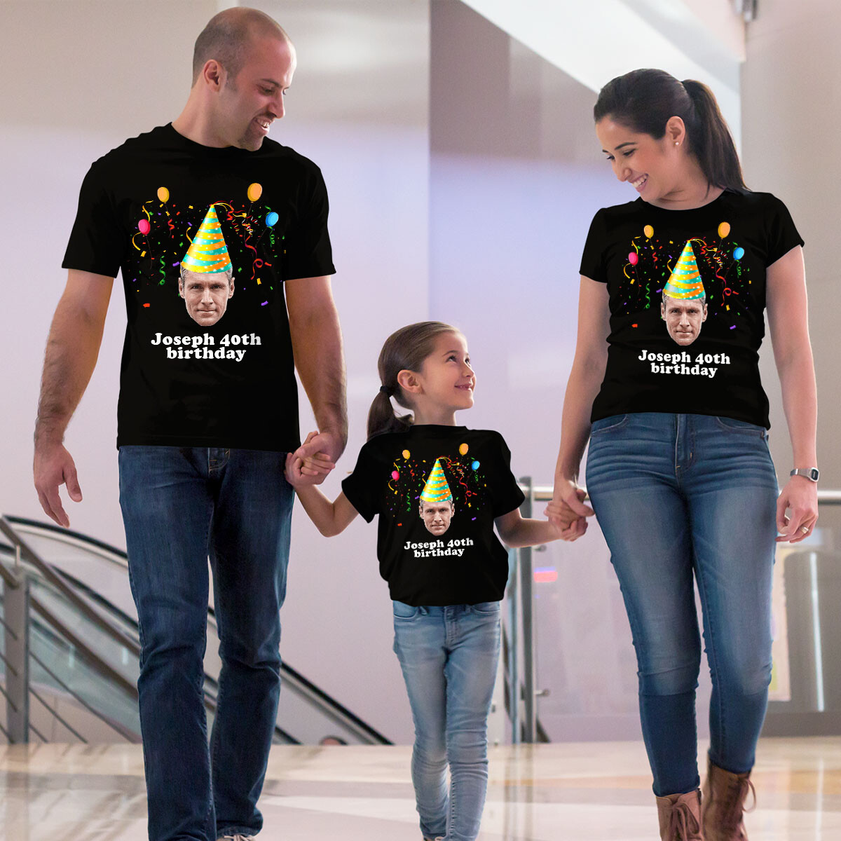 Customisable Photo Birthday T-Shirt Add Name & Age Perfect For Gift #TA-195