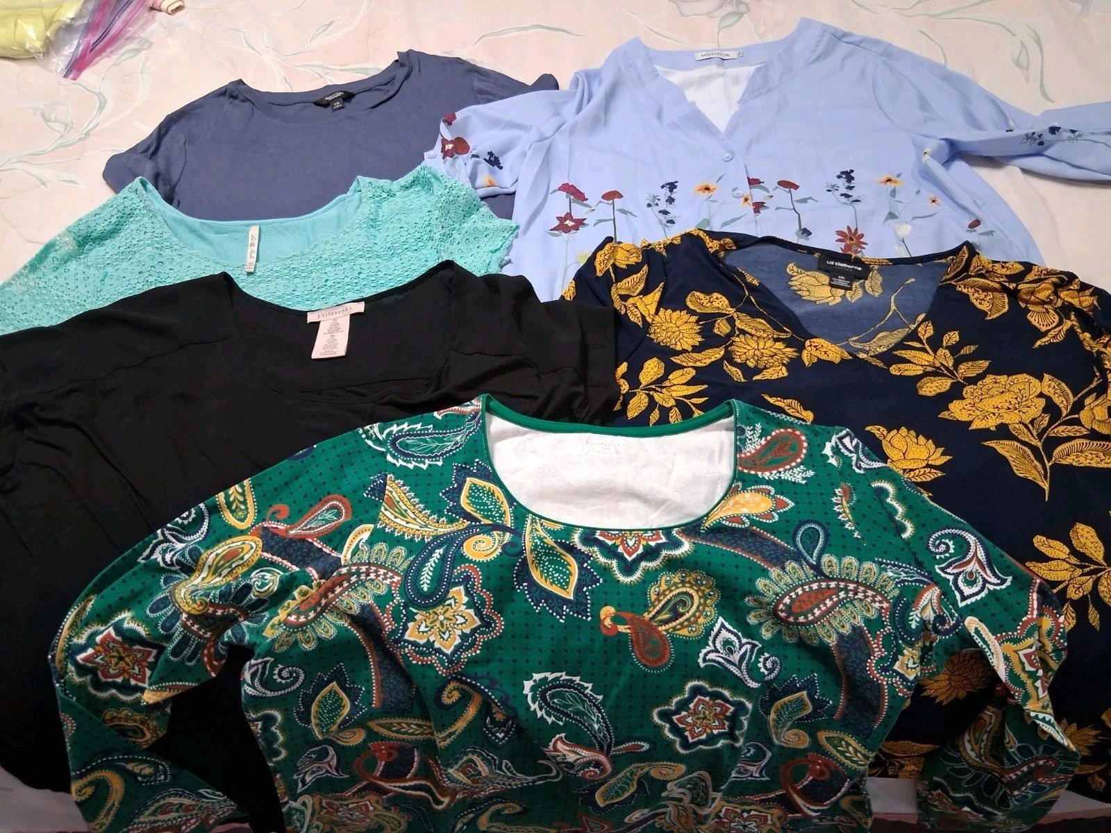 LOT OF SIX*Liz Claiborne Miss Look*Tops*Size XXL*See Pictures For Details