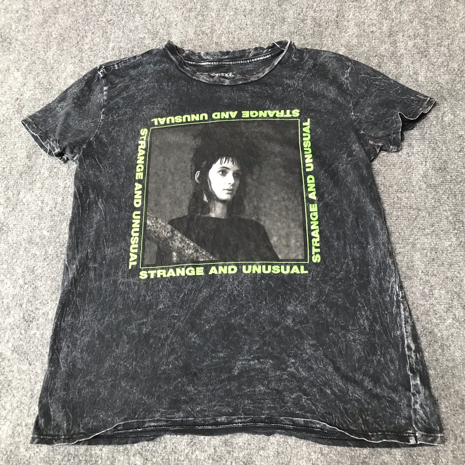 Beetlejuice Shirt Womens Small Lydia Cotton Black Grunge Goth Horror Novelty Emo